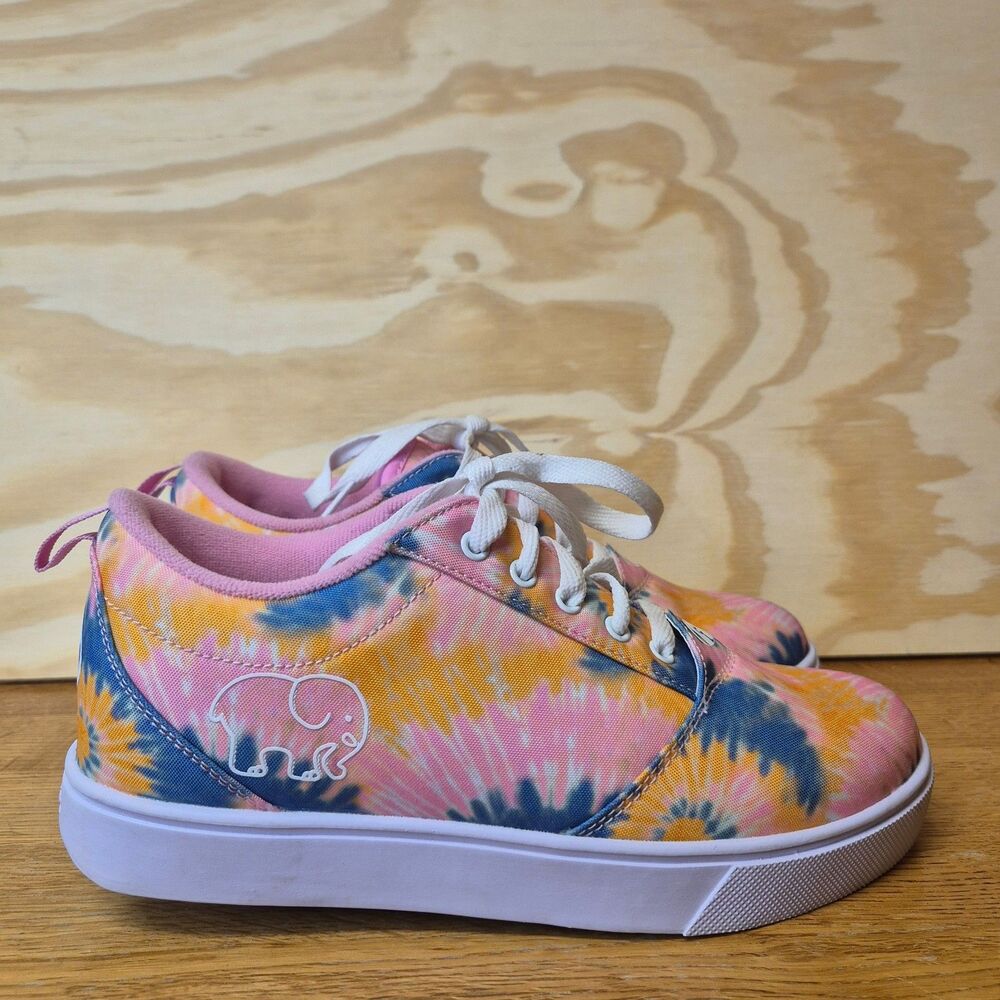 Heelys Womens Size 8 Tie Dye Pink Blue Orange Skate Shoes Sneakers